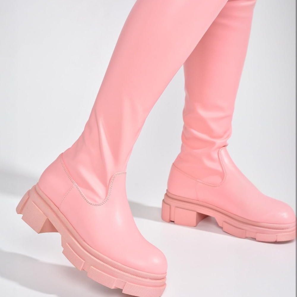 NWT Cape Robbin Pink Over-the-Knee Boots Sz 8 & 9 - Picture 5 of 8